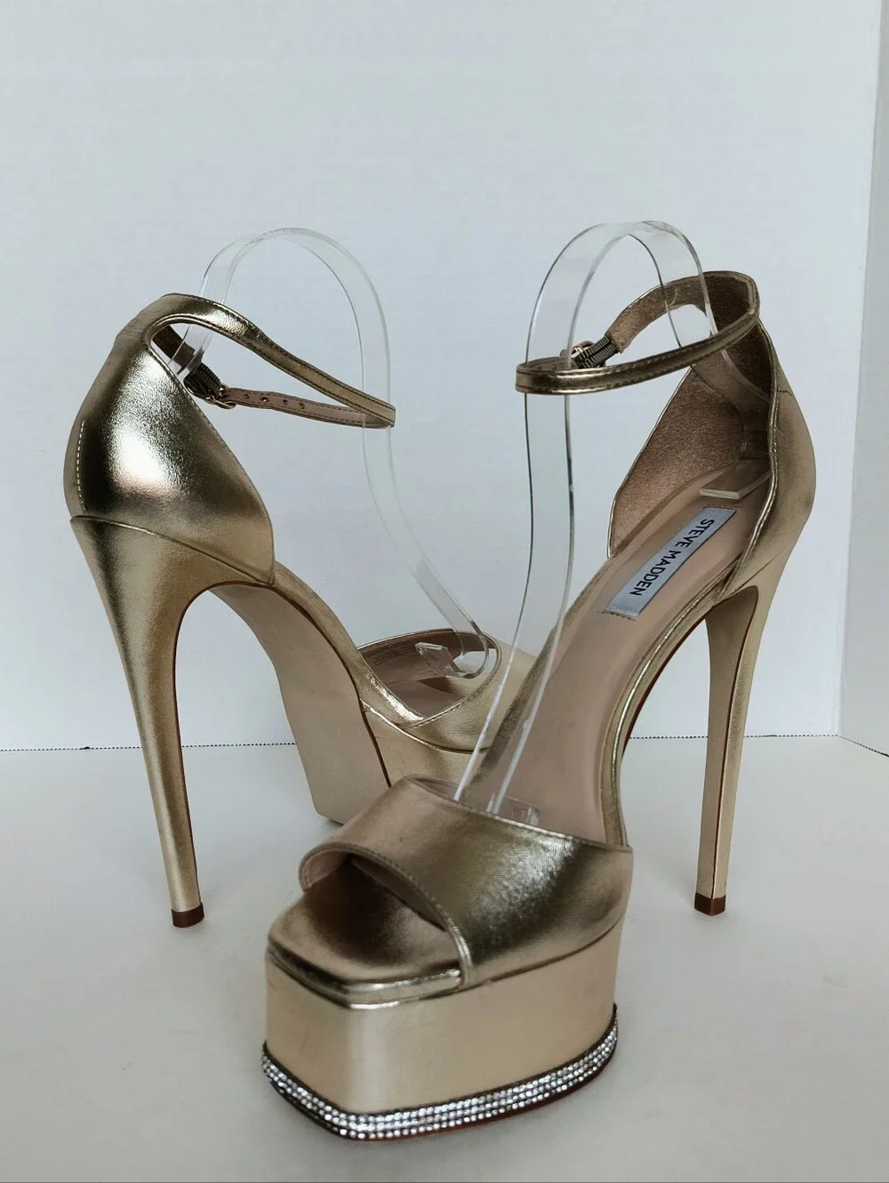 New w/o Box Steve Madden Keeva Ankle-Strap Platform Stiletto Dress Sandals