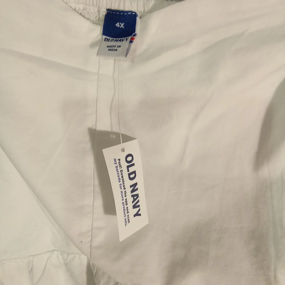 Old Navy White Puff‎ Sleeve Blouse 4X 👠