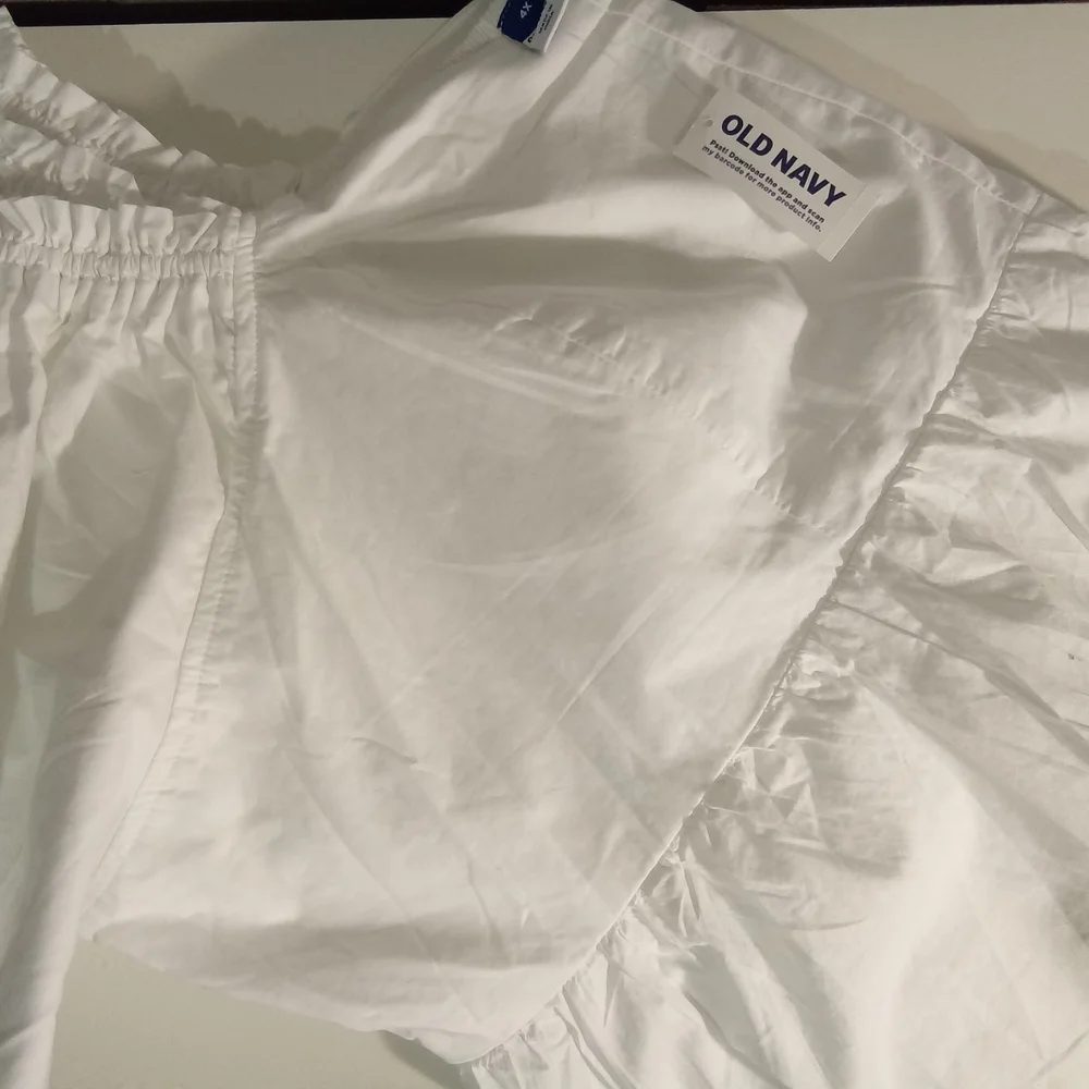 Old Navy White Puff‎ Sleeve Blouse 4X 👠