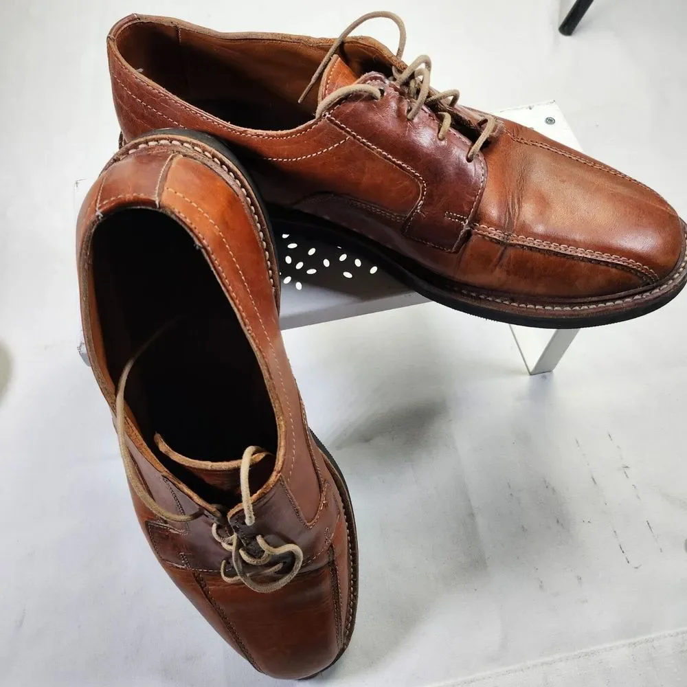 Allen Edmonds Brown Leather Mens‎ Dress Shoes With Lace-Up Closure & Rubber Sole