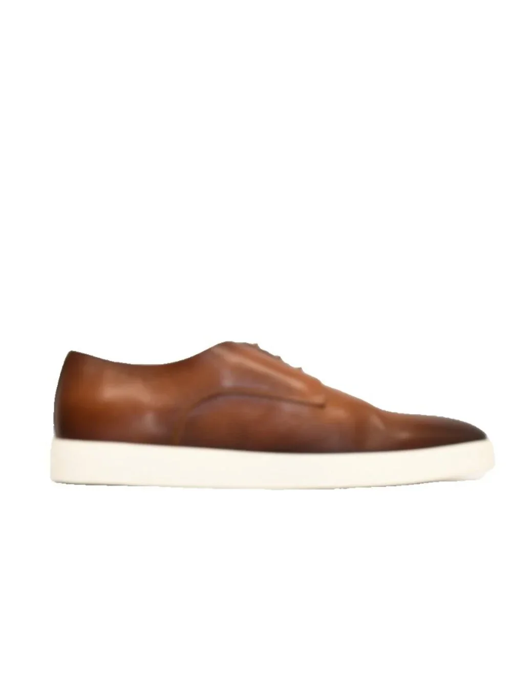 New! Santoni Dilate Men's Brown Leather Derby Shoe 11.5D US 10.5 UK DD537