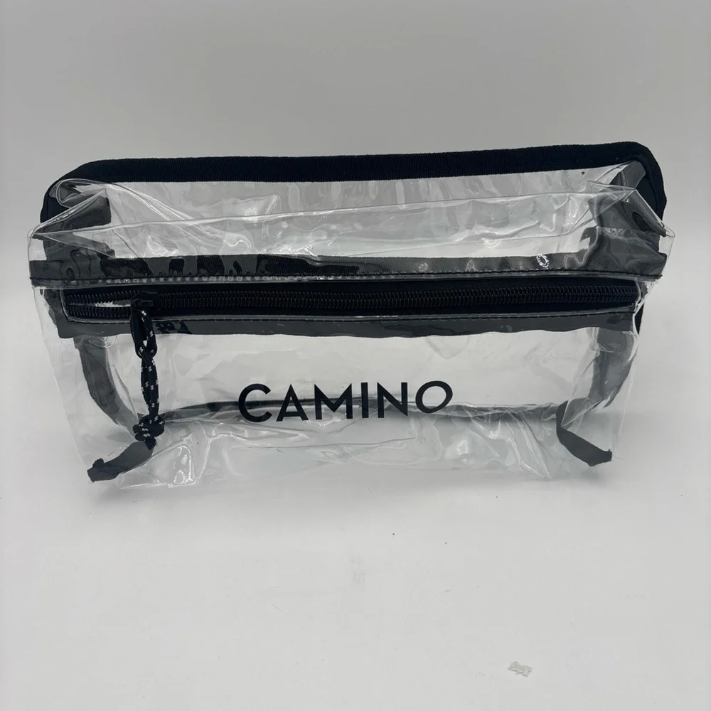 CAMINO‎ Black and Gray Cosmetic Bag with Transparent Design