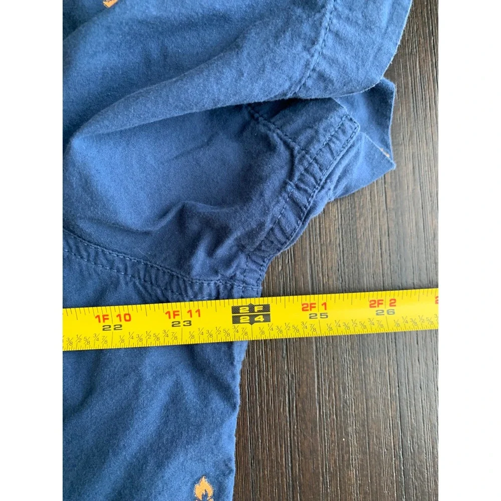 The North Face Mens XL Blue Campfire Short Sleeve Button Down Shirt