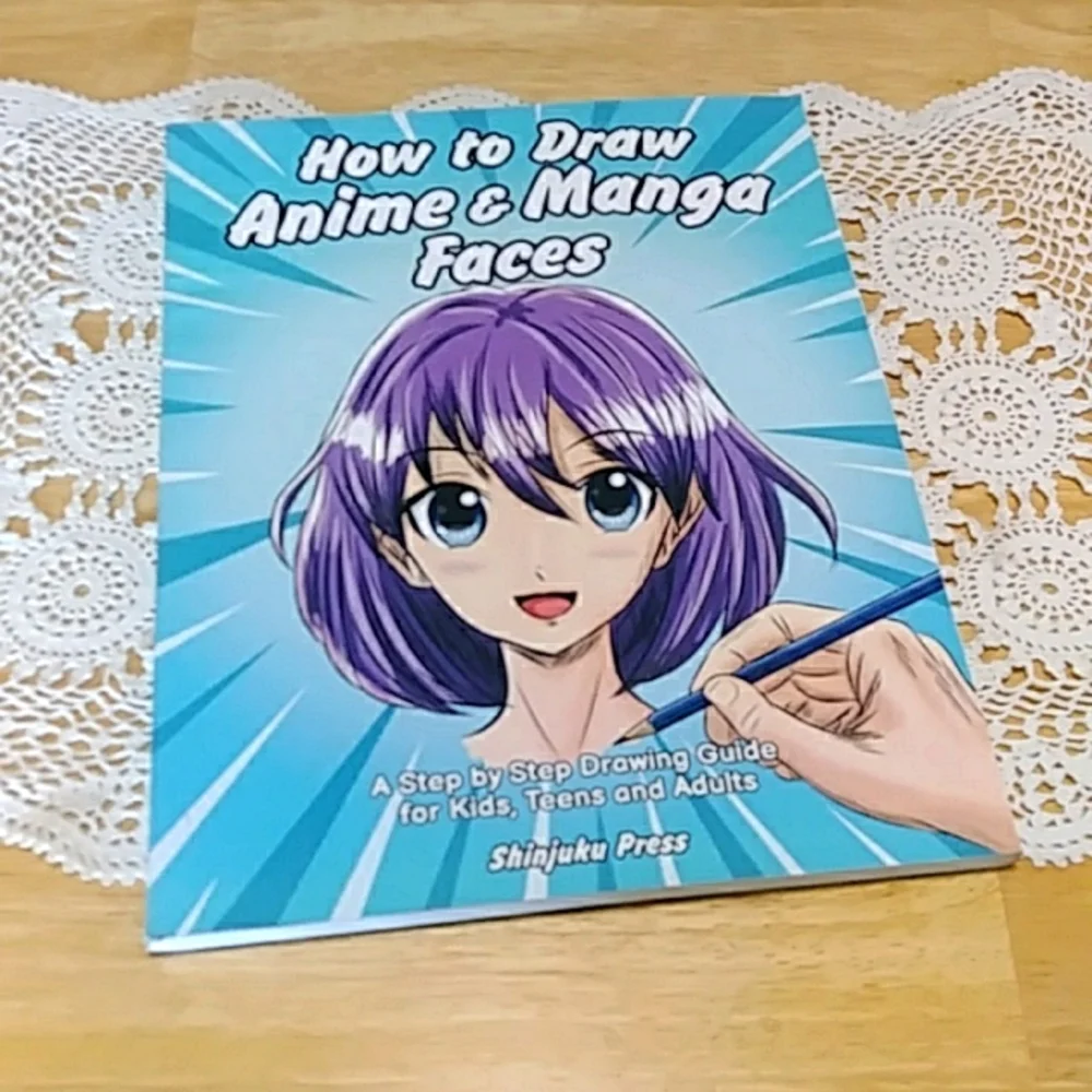 How to draw anime and manga faces, guide for kids, teens, adults
