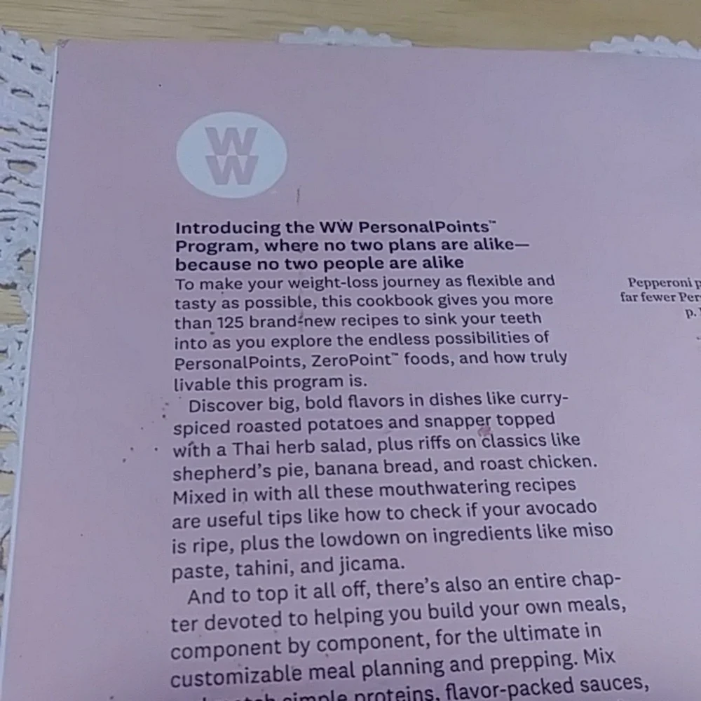 Weight Watchers bundle note