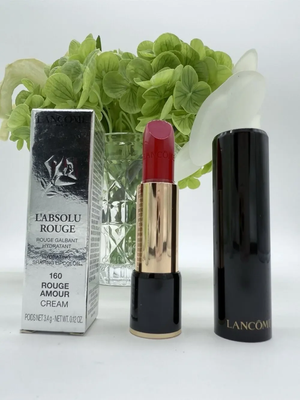 Lancome L'Absolu Rouge Hydrating Shaping Lipcolor 160 Rouge Amour 3.4g / .12oz