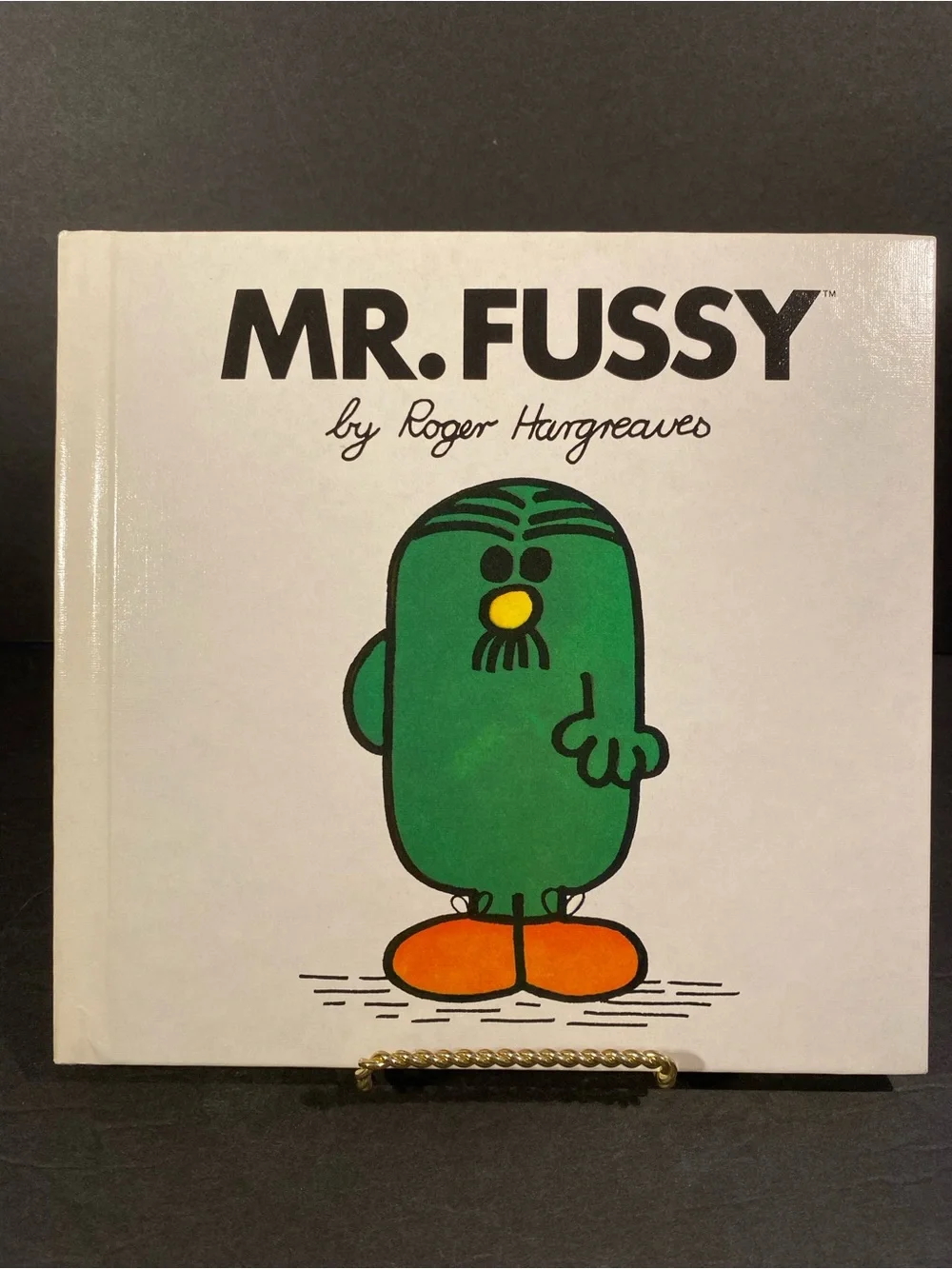 4 Vntg Roger Hargreaves Mr Men Hardcover Books Mr Skinny Fussy Quiet Mischief