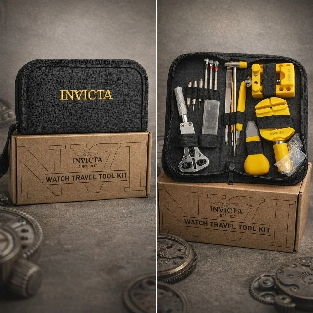 NEW In Box Invicta Travel Watch Repair Tool‎ Kit (ITK-006) Black/Yellow #1079