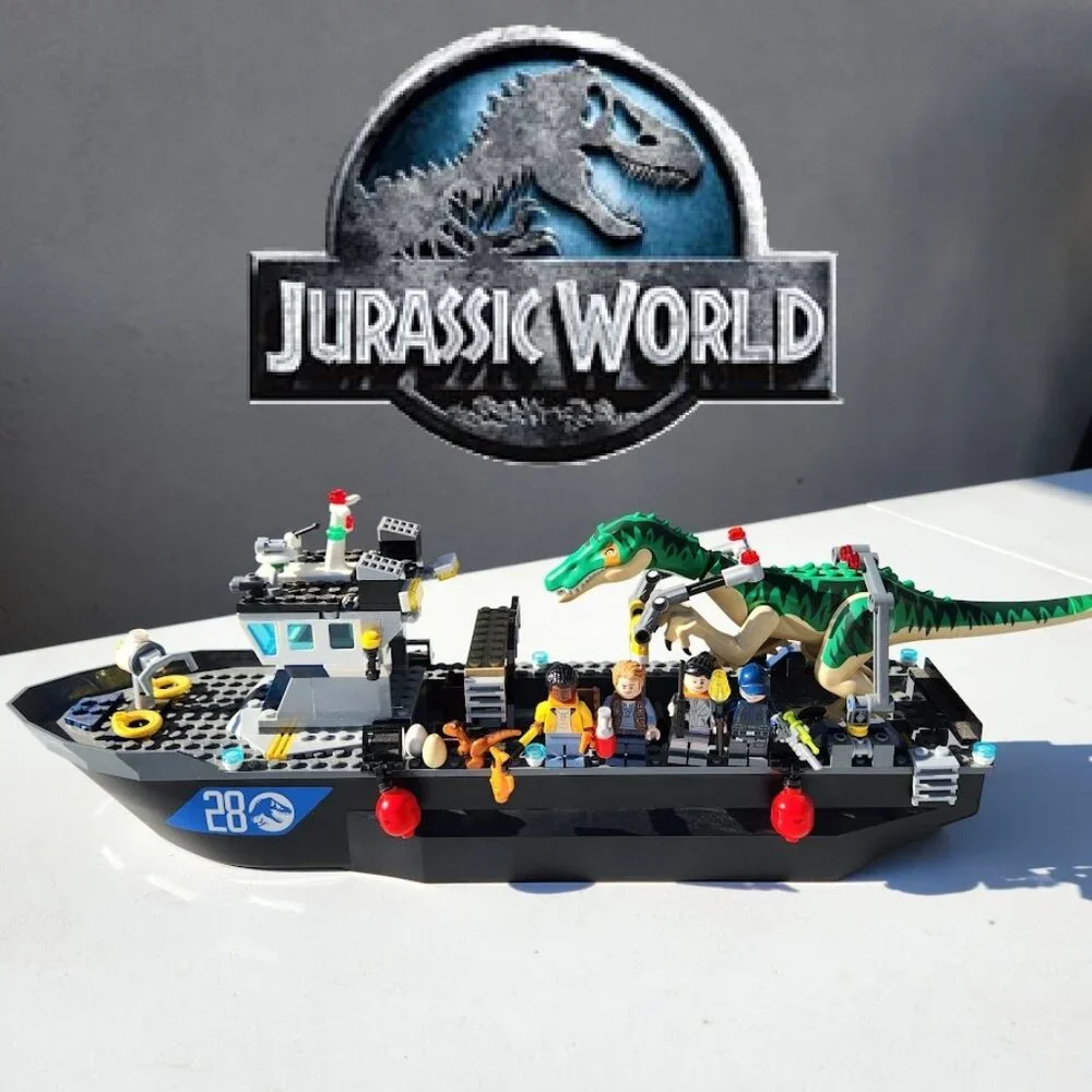 LEGO Jurassic World Park Baryonyx Dinosaur Boat Escape 76942 Building Set Toy Se