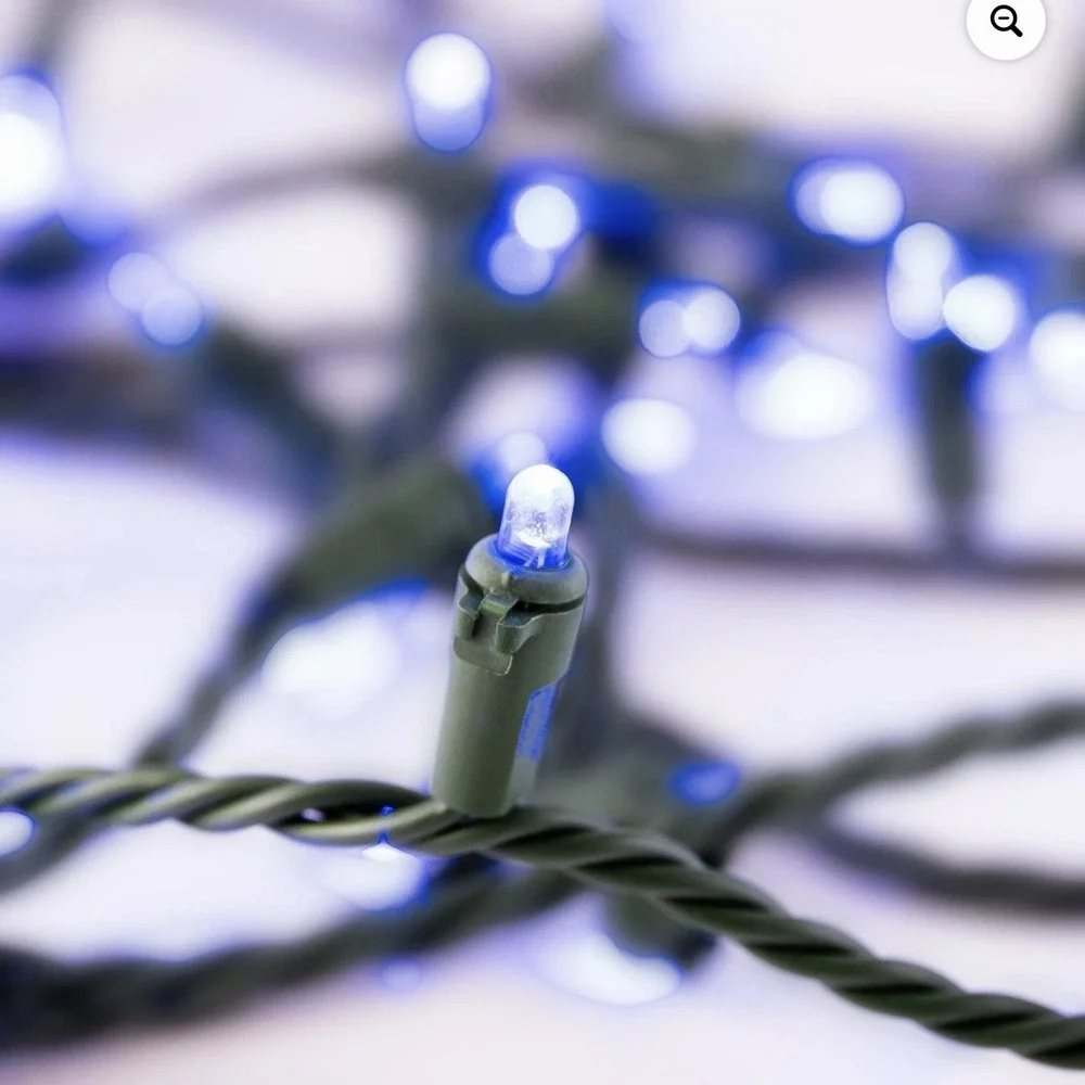500 Blue Dome LED Lights 103.7 ft.‎ Lighted Length Green Wire Indoor/Outdoor