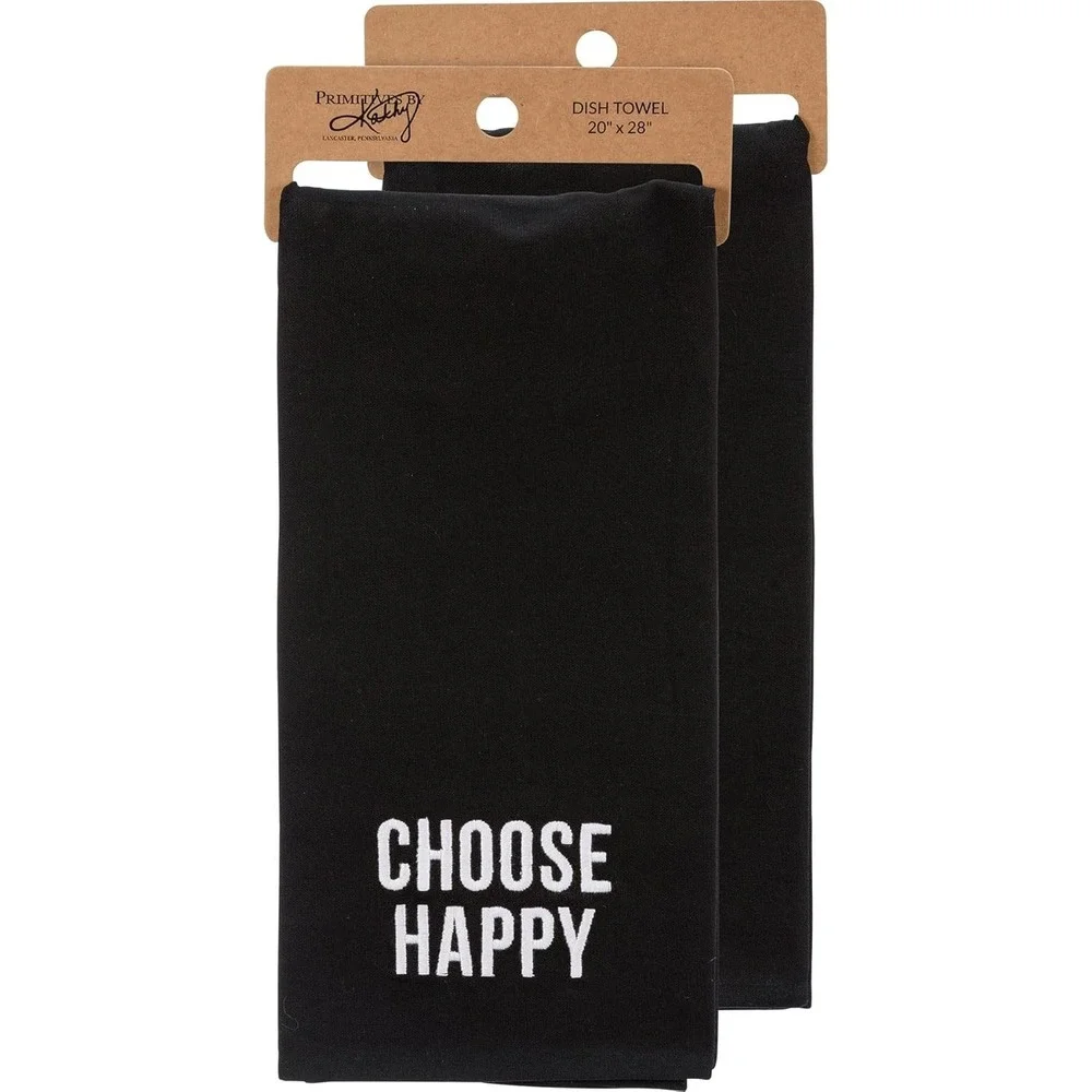Primitives by Kathy Choose Happy Decorative‎ Kitchen Towel 19877