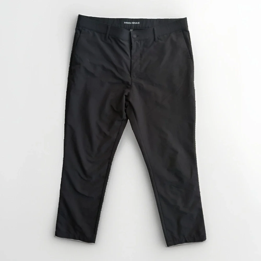 Banana Republic Men's 36x29 Black Performance Stretch Dress Pants Slim Fit