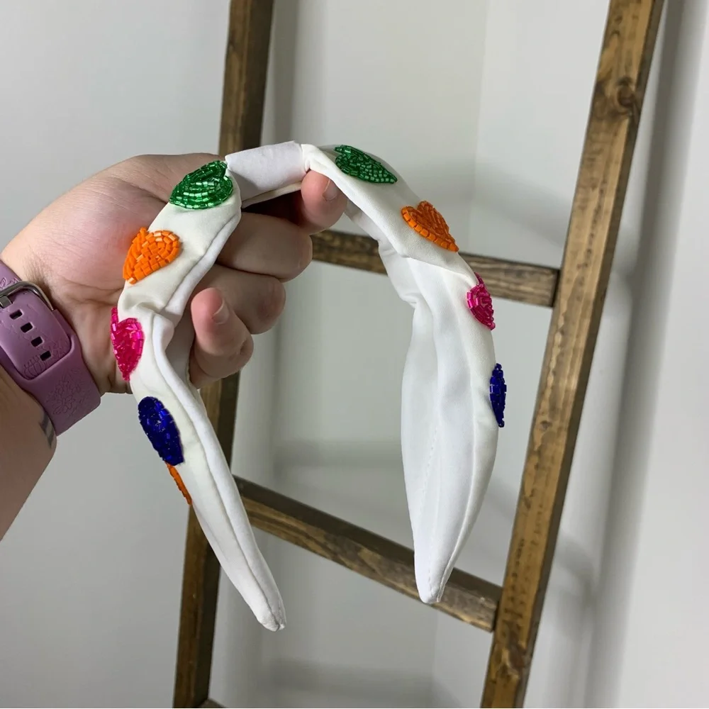 Treasure Jewels white headband