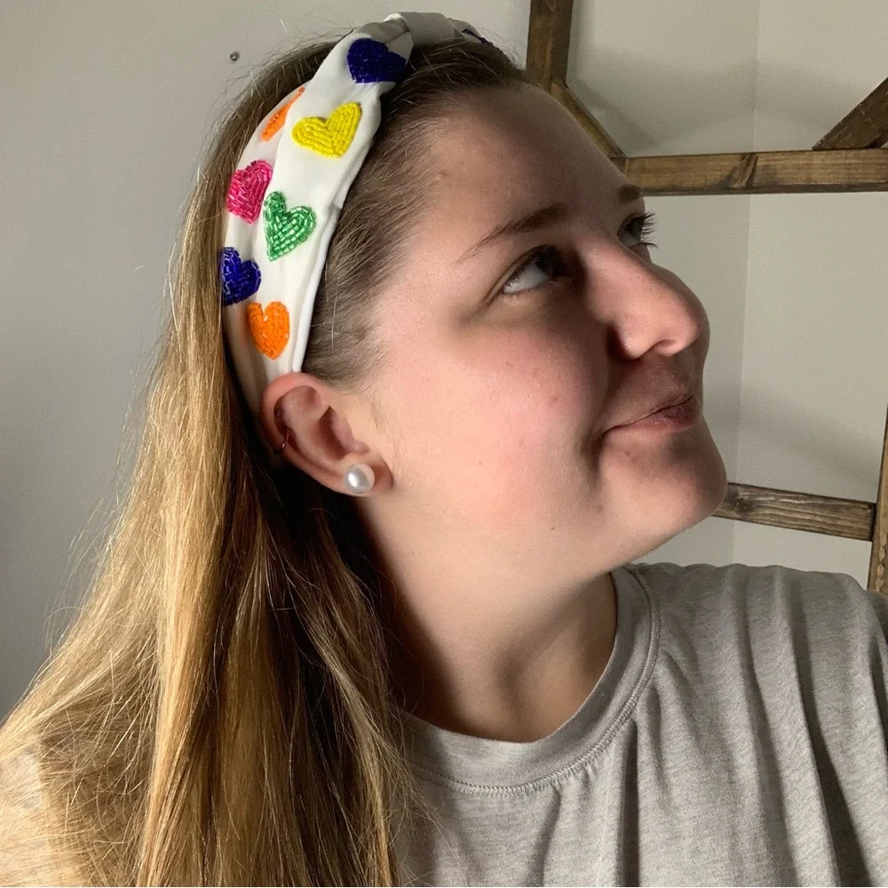 Treasure Jewels white headband