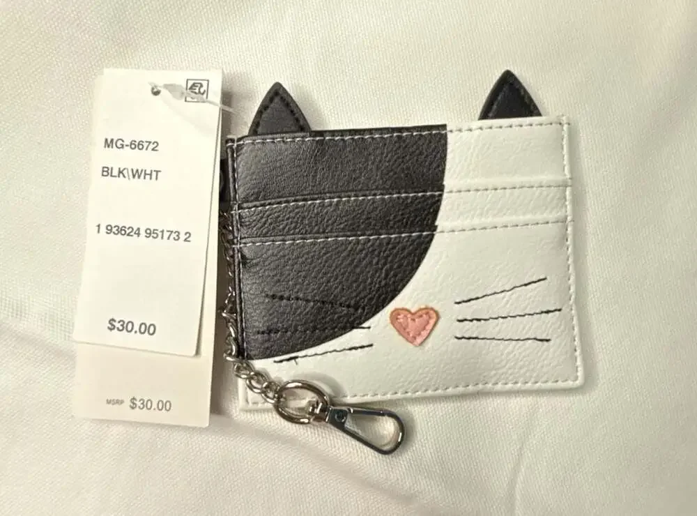 Madden Girl Cat Face Card Holder Wallet