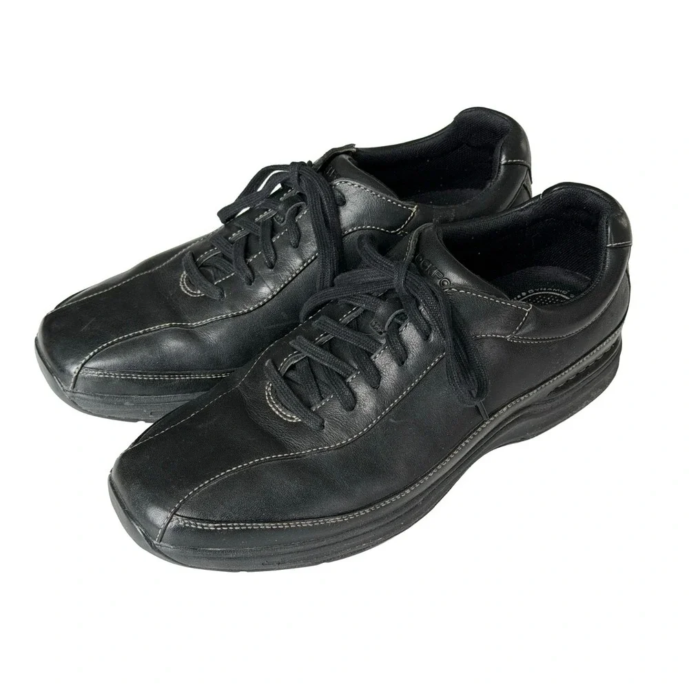 Rockport Signature Series Black Leather Oxfords Men's Size 9W Shoes Comfort