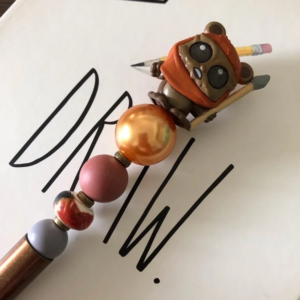 Disney Doorables: Star Wars: Wicket Warrick handmade beaded pen