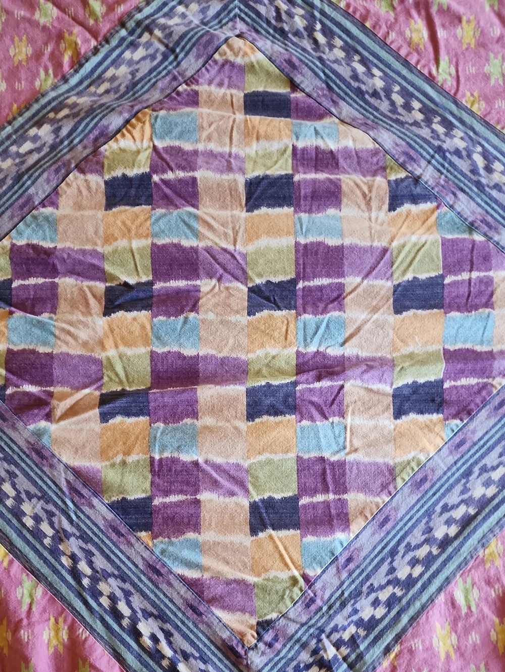 Urban Outfitters Free People Queen Duvet w/4 Shams Indian Cotton Boho Ikat Batik