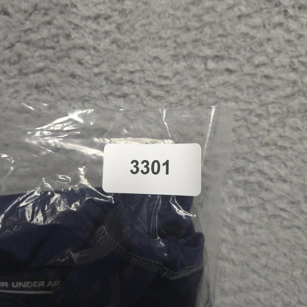 Under Armour ColdGear Fitted Mock Neck Base Layer Shirt Mens Large Navy