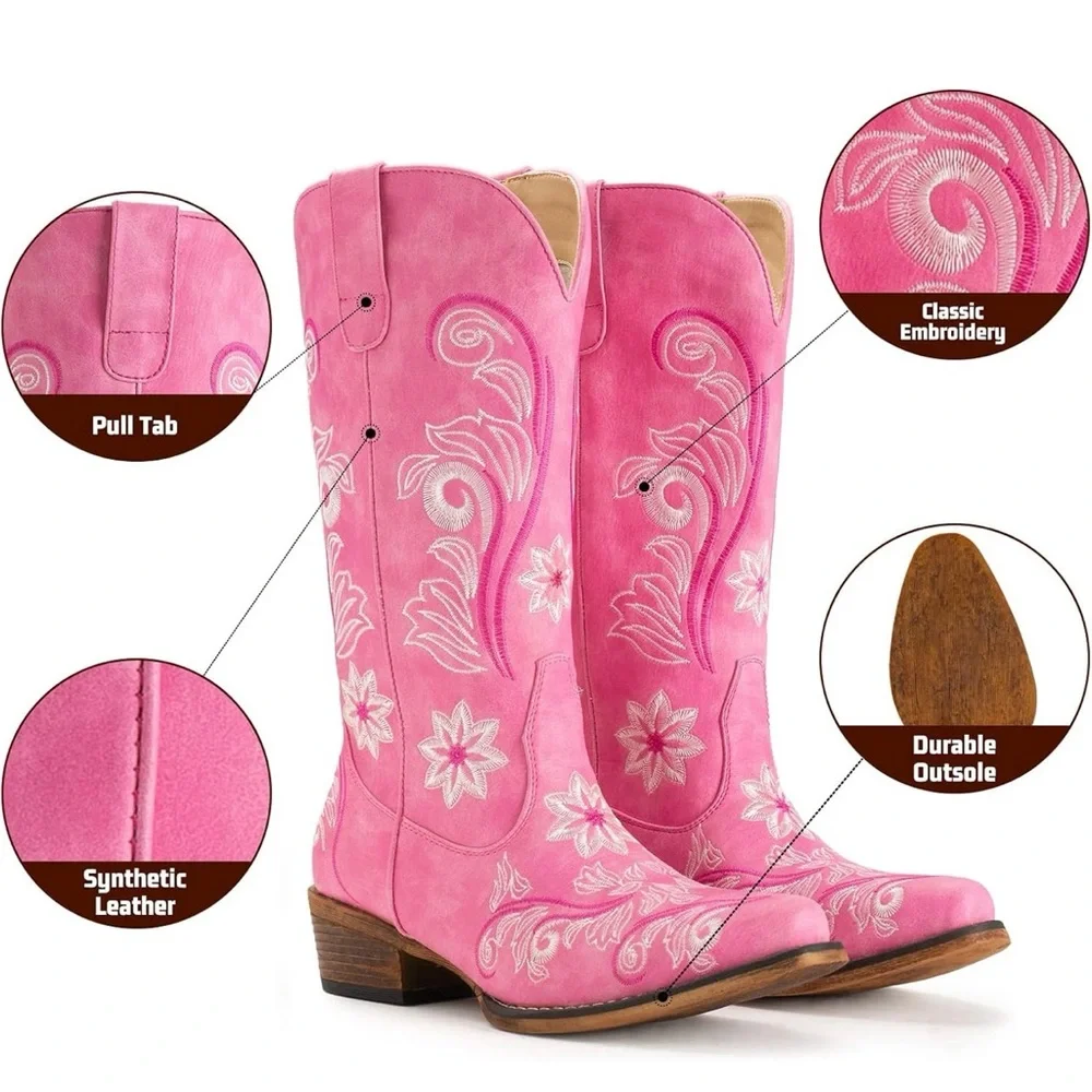 N/A pink embroidered