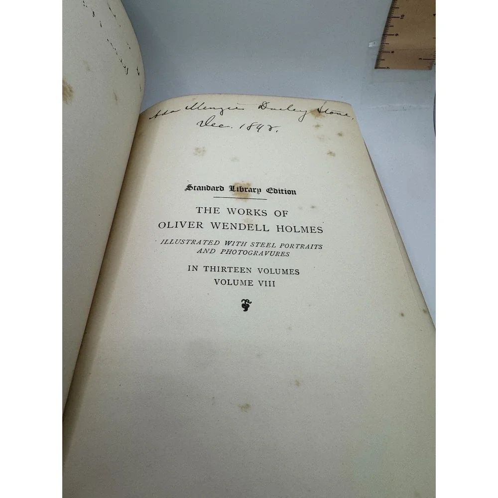 Poetical Works of Oliver Wendell Holmes Vol XIII HC 1892