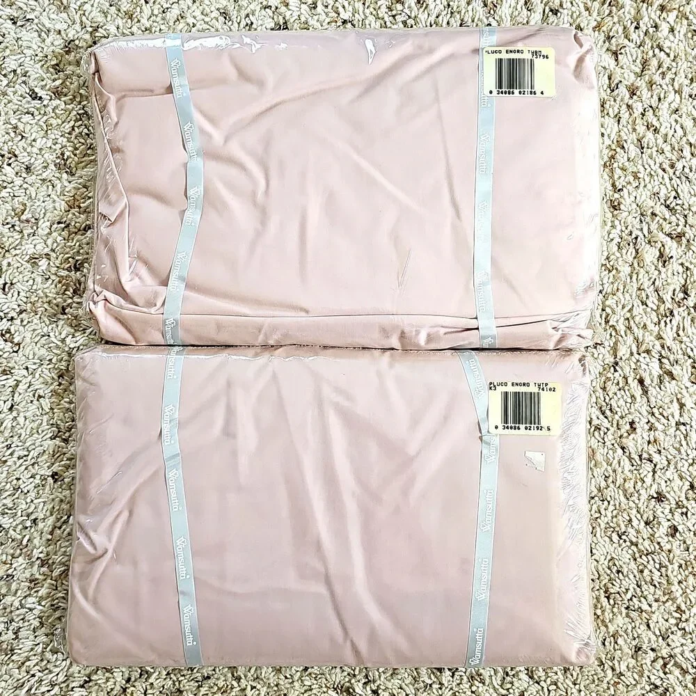 Wamsutta Supercale Plus Dusty Pink TWIN Flat Fitted Sheets NEW Vintage USA Made