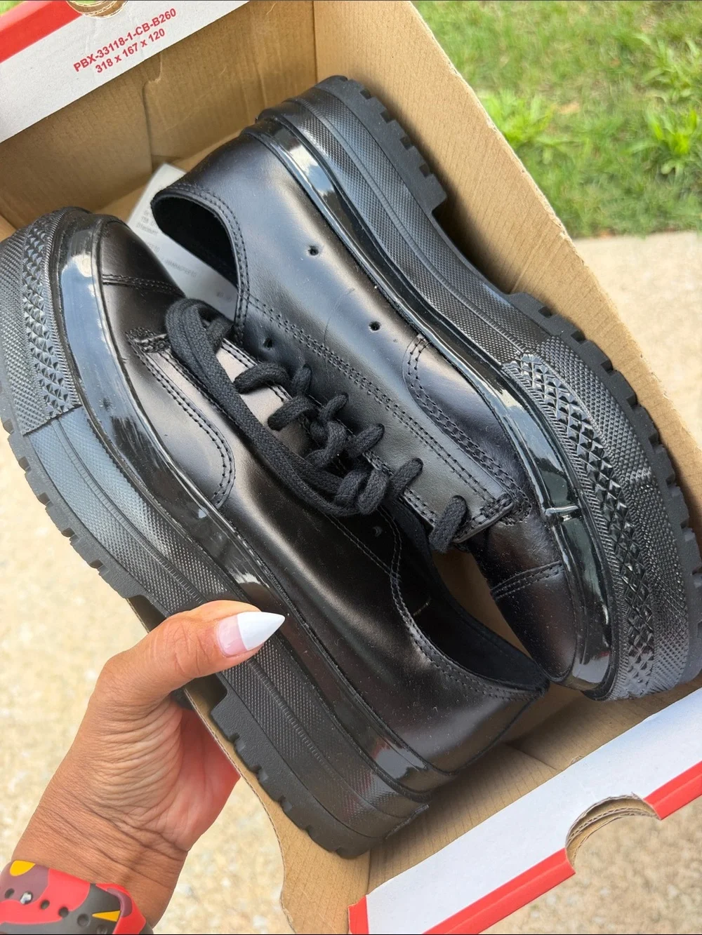 Converse black leather