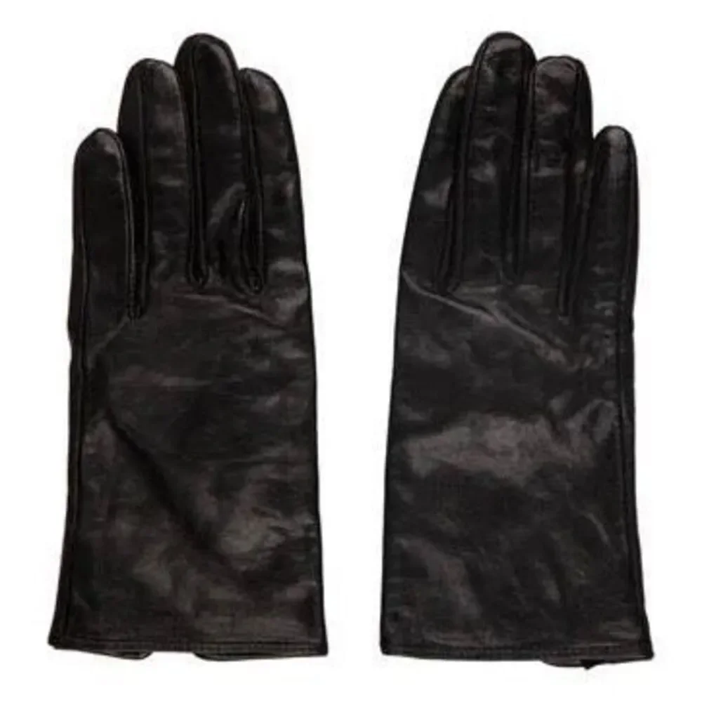 Carolina Amato Goatskin Leather Driving Gloves – Black, Women’s Medium, Italian