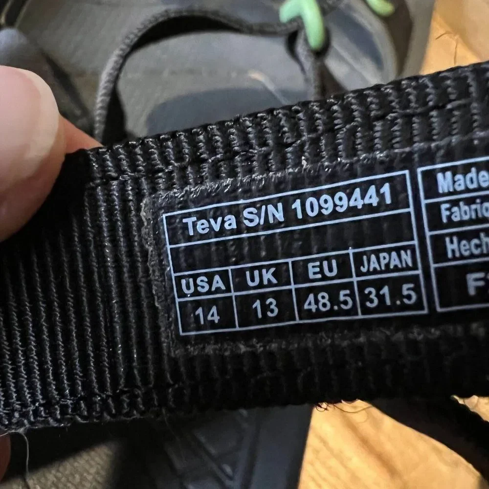 Teva size 14m