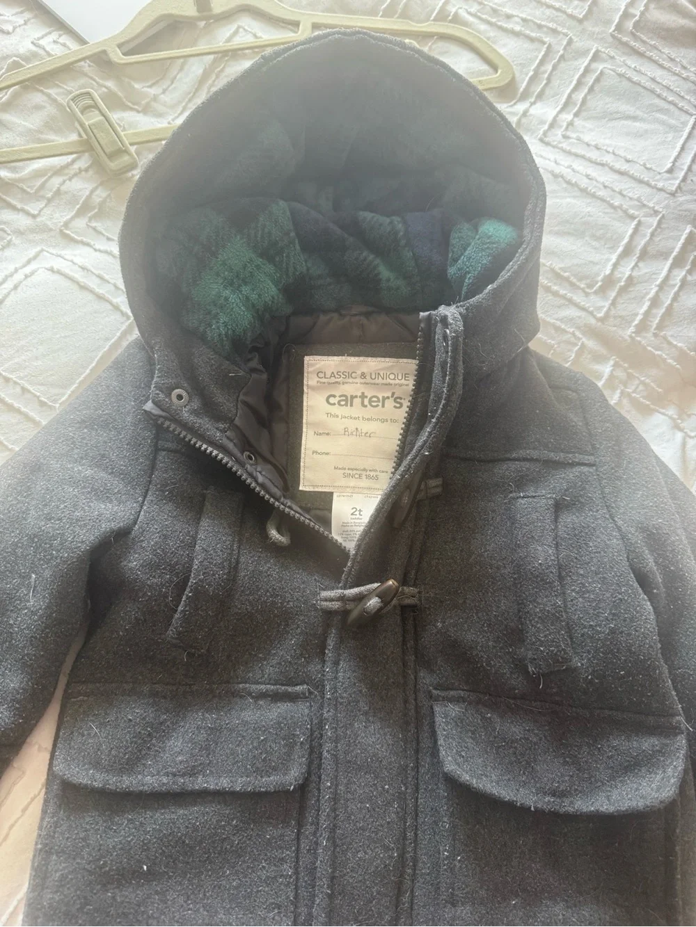 Carters warm hooded