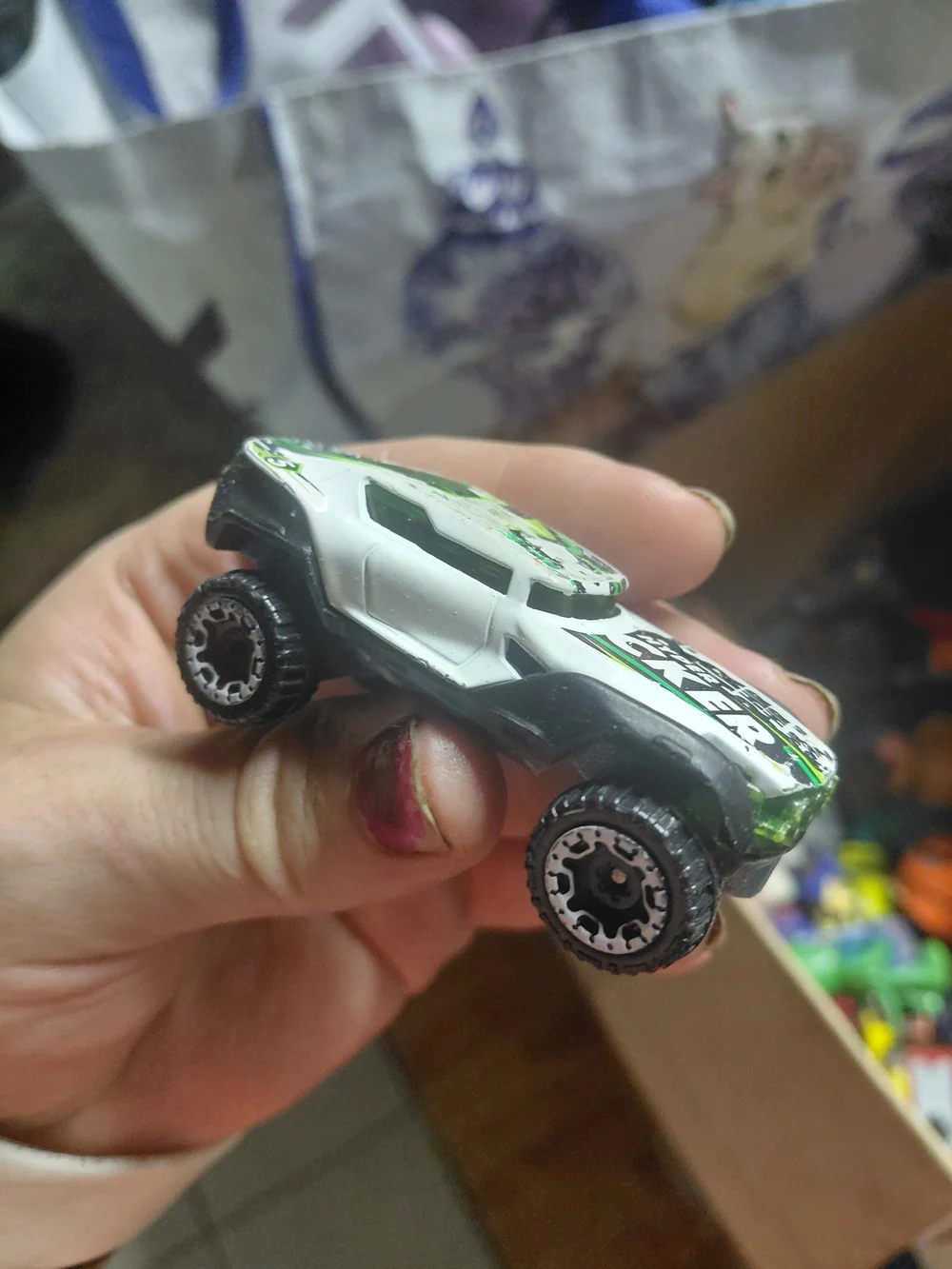 Hot Wheels Hyper Rocker, specifically the white version from the 2020 Baja Blaze