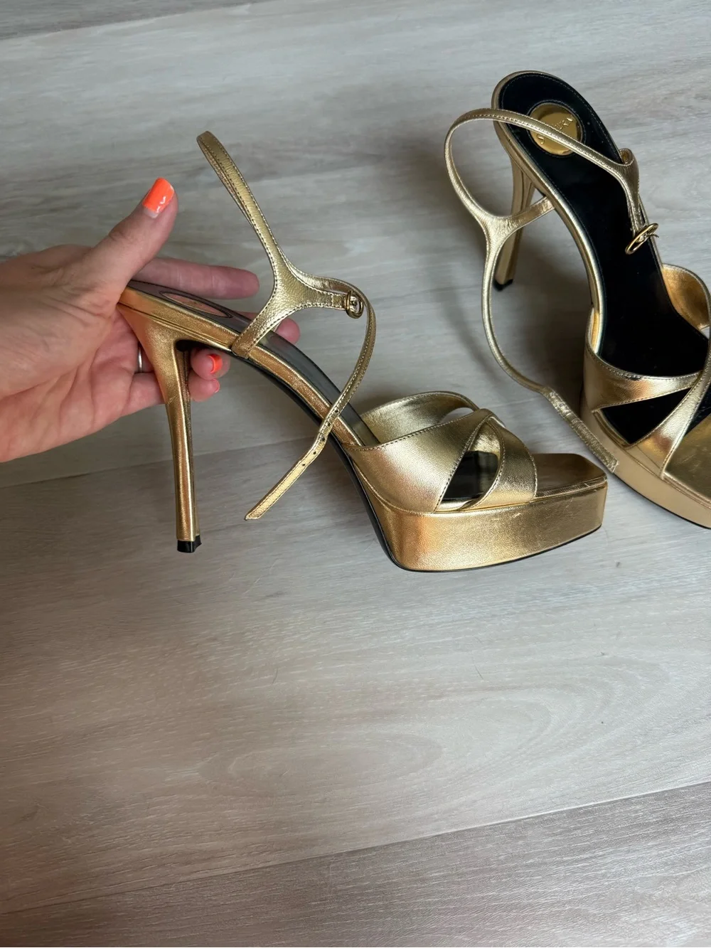 Saint Laurent shiny gold