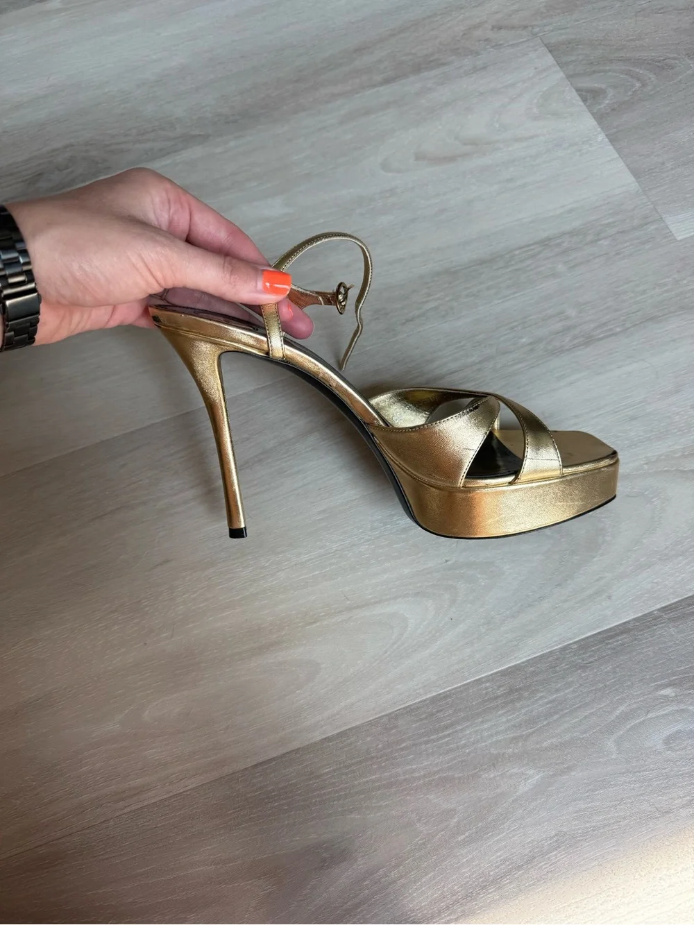 Saint Laurent shiny gold