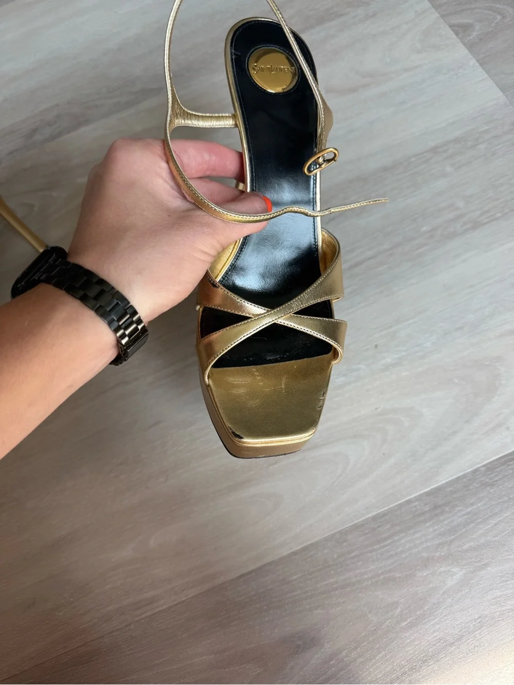 Saint Laurent shiny gold