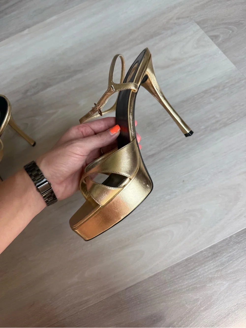 Saint Laurent shiny gold