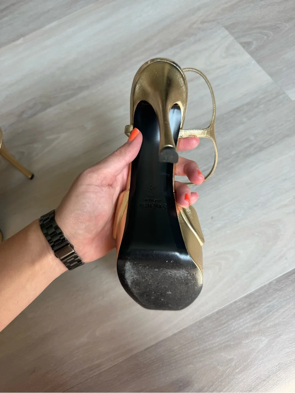 Saint Laurent shiny gold