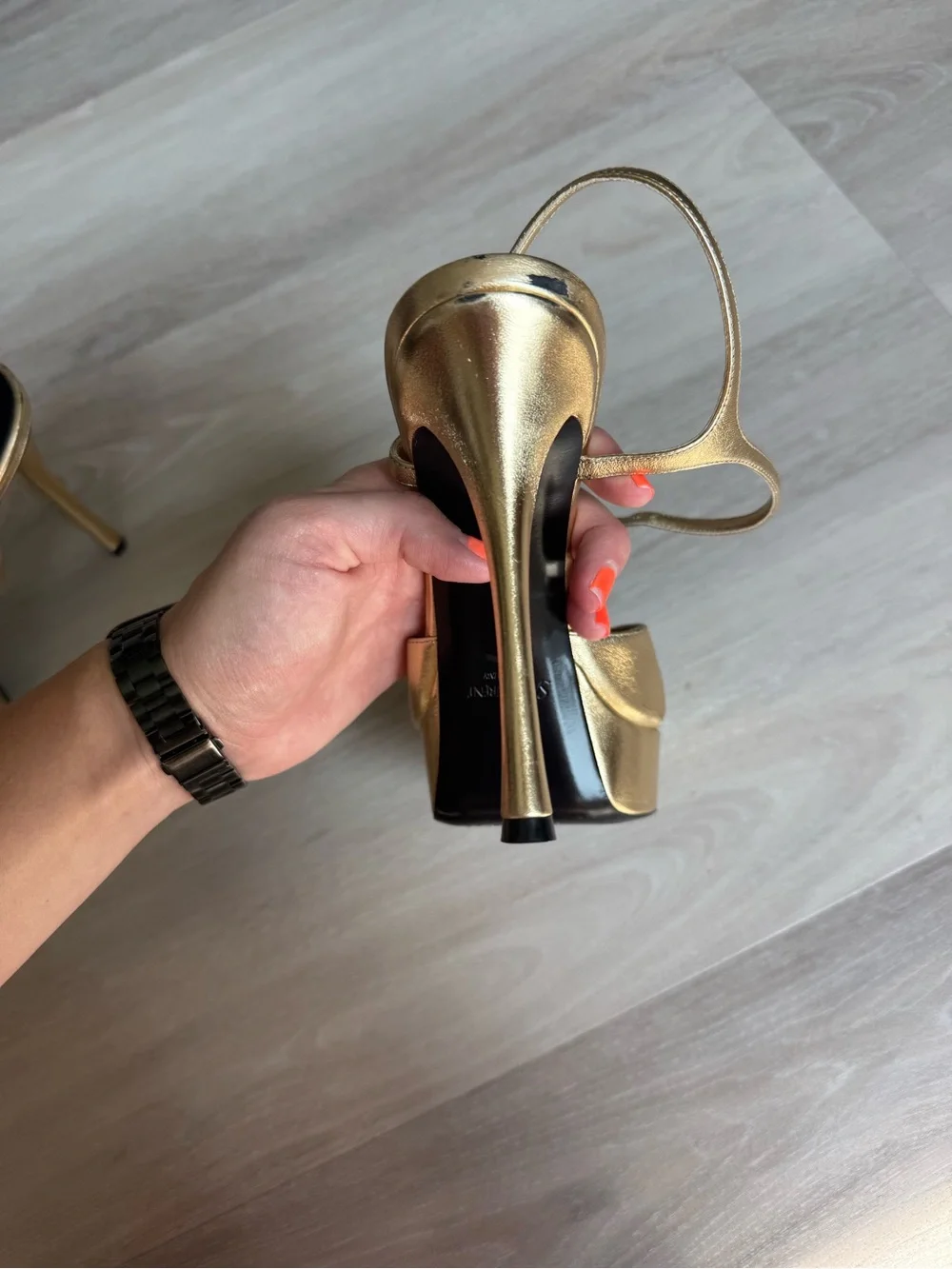 Saint Laurent shiny gold