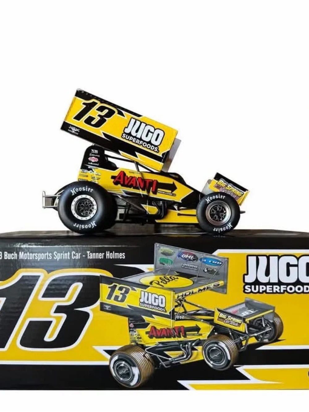 Yellow Sprint Car Toy - Avanti #13