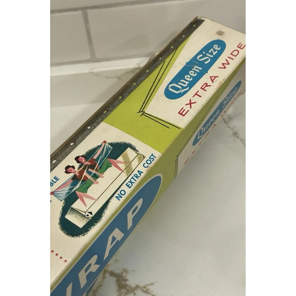 Lot 2 Vintage Saran Wrap Dow Queen Size Extra Wide 50 ft 1 New & 1 Partial READ‎