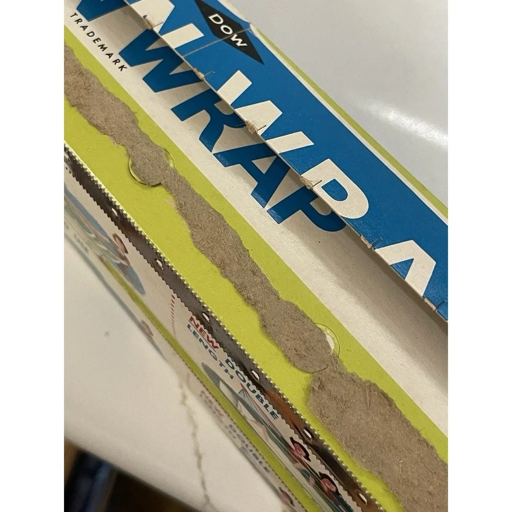 Lot 2 Vintage Saran Wrap Dow Queen Size Extra Wide 50 ft 1 New & 1 Partial READ‎