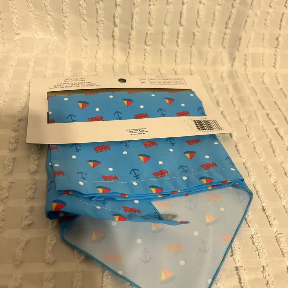 Blue Pet Bandana with‎ Nautical Print