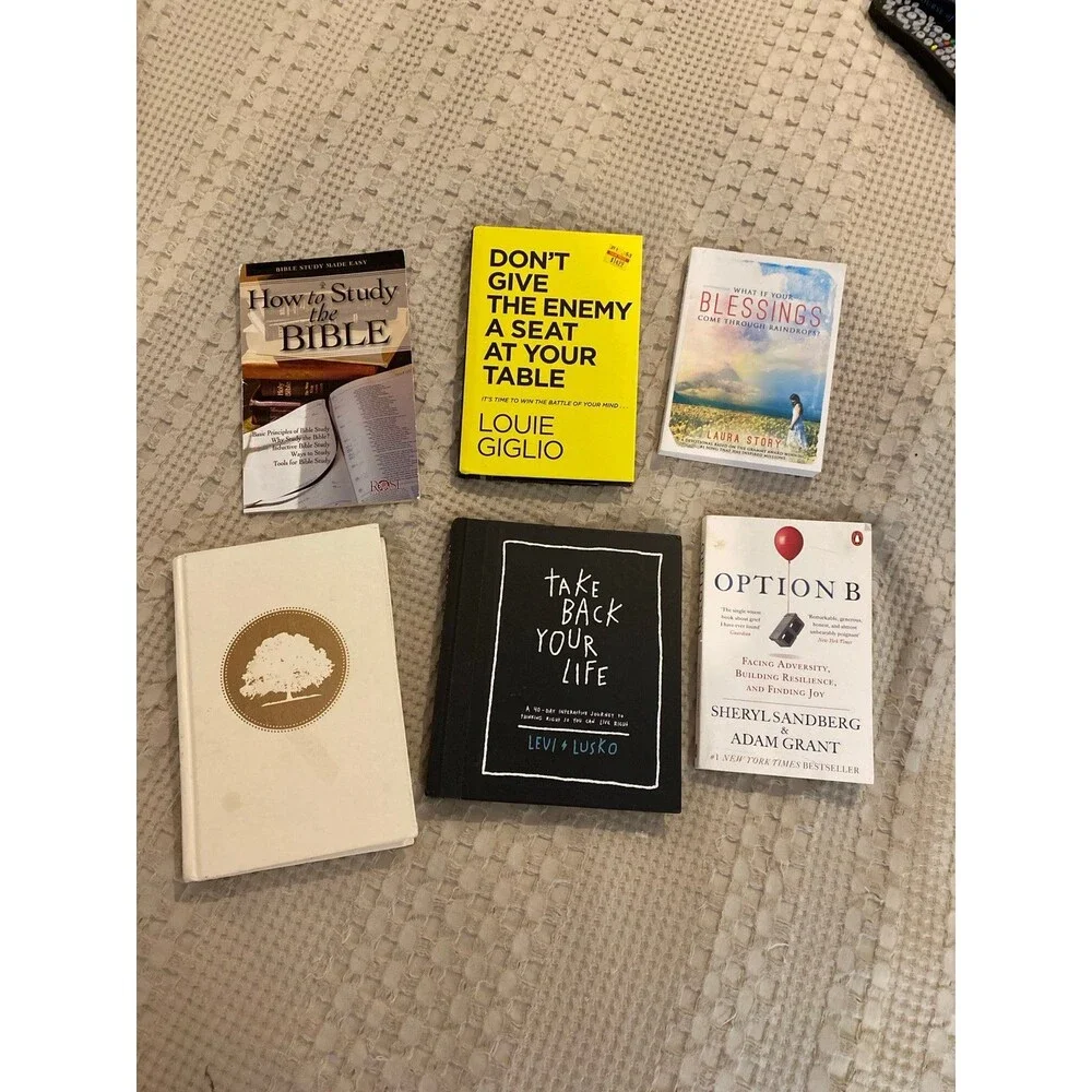 Bundle 6 Books Dave Ramsey Laura Story Grant‎ Giglio Study Bible Life Blessings