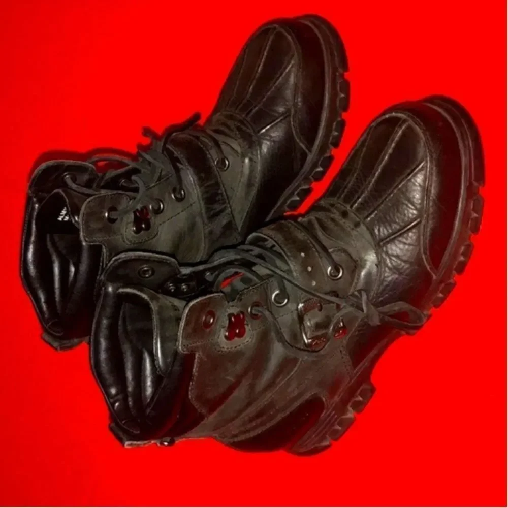 Polo Sport Ralph Lauren Black Leather Men's Boots Size 9D Original ($189)