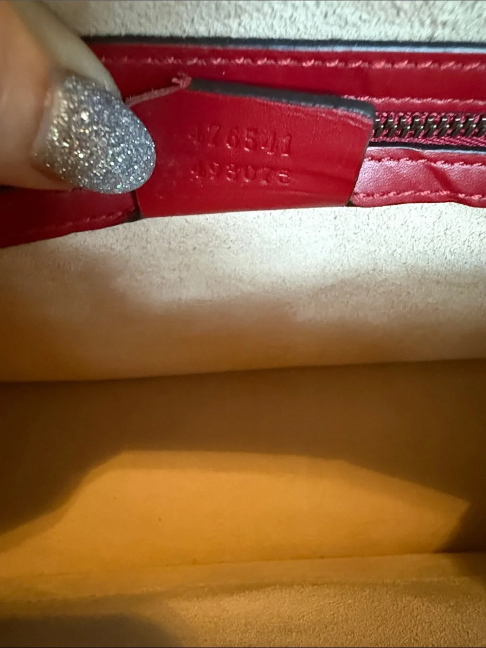 Gucci gold accents tag