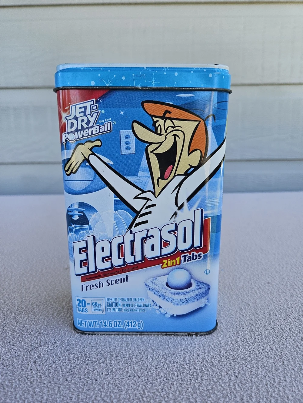 Electrasol Jetsons George Colletible Tin 6.75 x 4” Cartoon Hanna-Barbera EMPTY