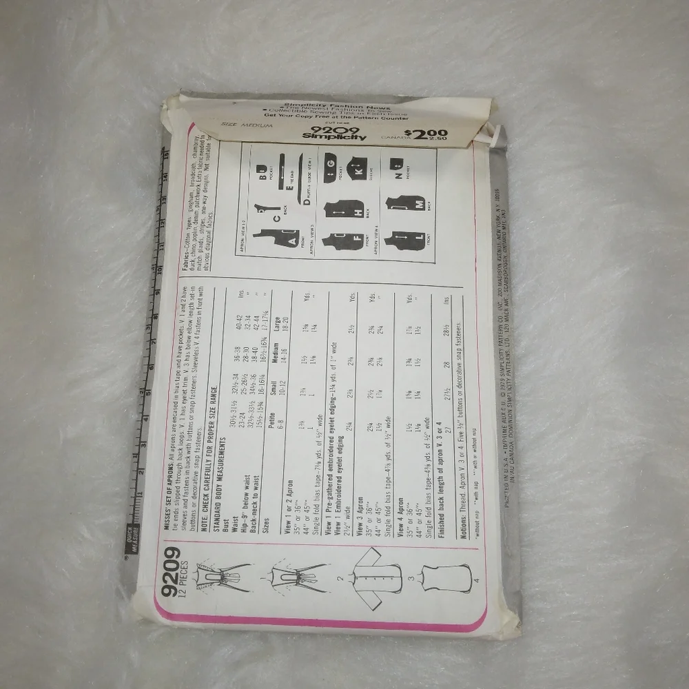 Simplicity sewing pattern