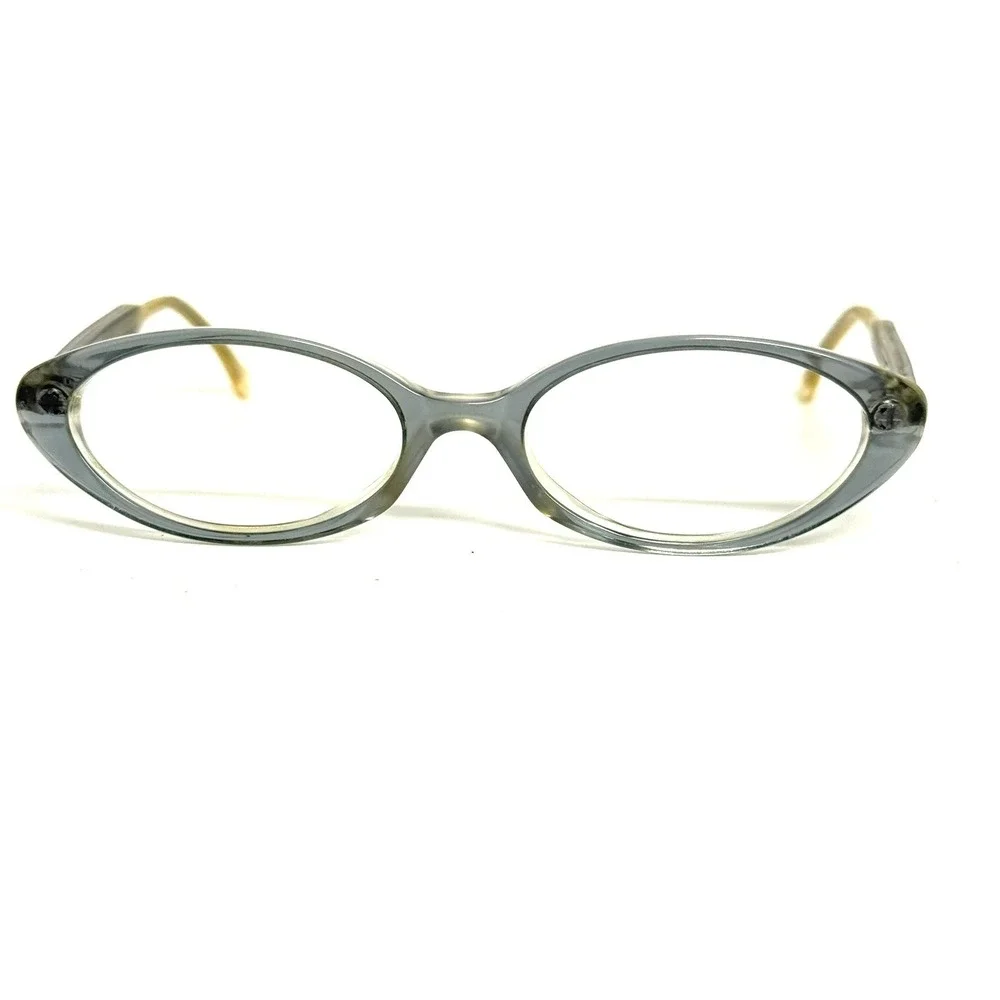 DKNY Vintage Oval Eyeglasses Grey Yellow Translucent Frames 50-17 H6549