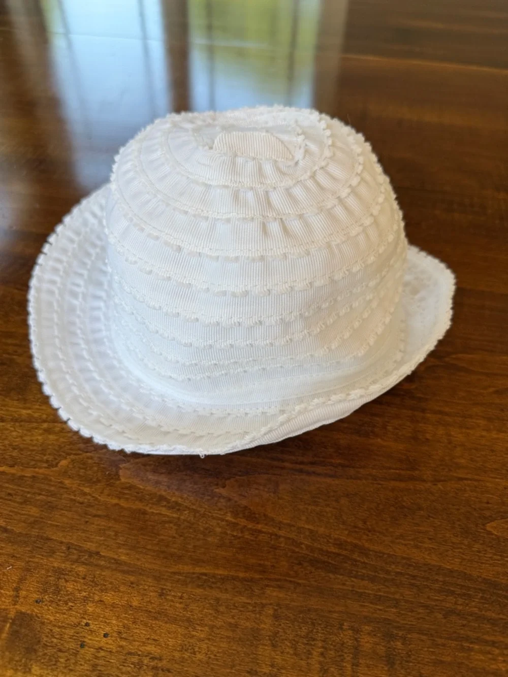 Janie and Jack White Textured Sun Hat