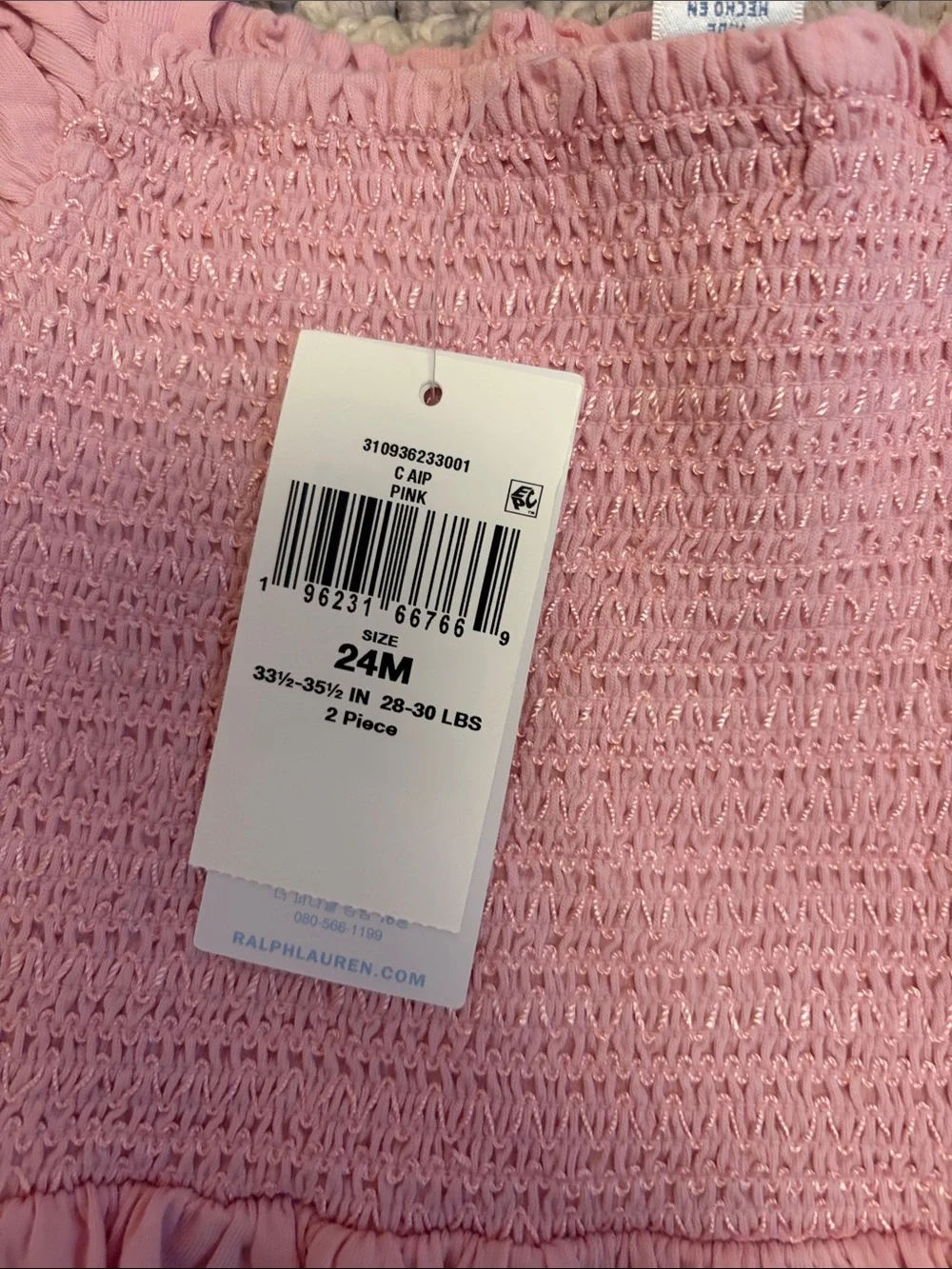 Ralph Lauren smocked bodice