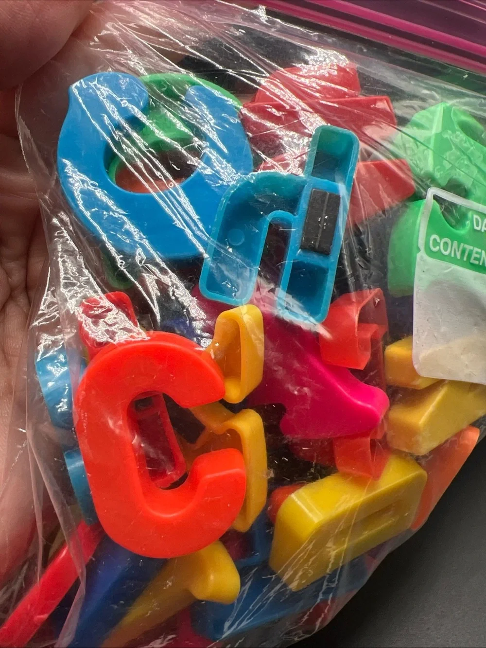 Lot of Magnetic Plastic Alphabet Letters Mixed Colors & Sizes